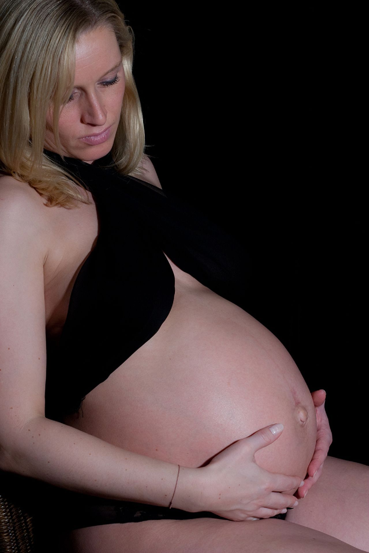 Schwangerschaft Fotoshooting im Studio