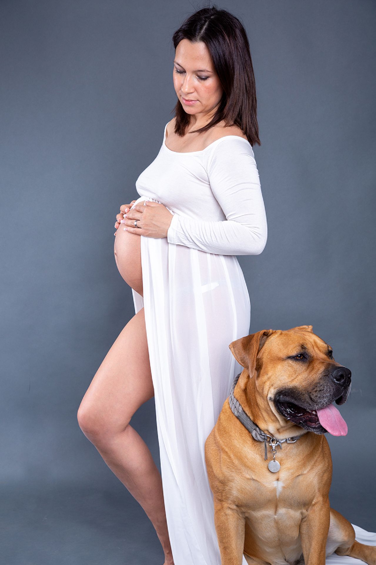 Schwangerschaftsshooting mit Hund
